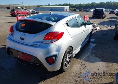 2013 Hyundai Veloster Turbo W/Blue из США, поврежденный, VIN KMHTC6AE3DU086948